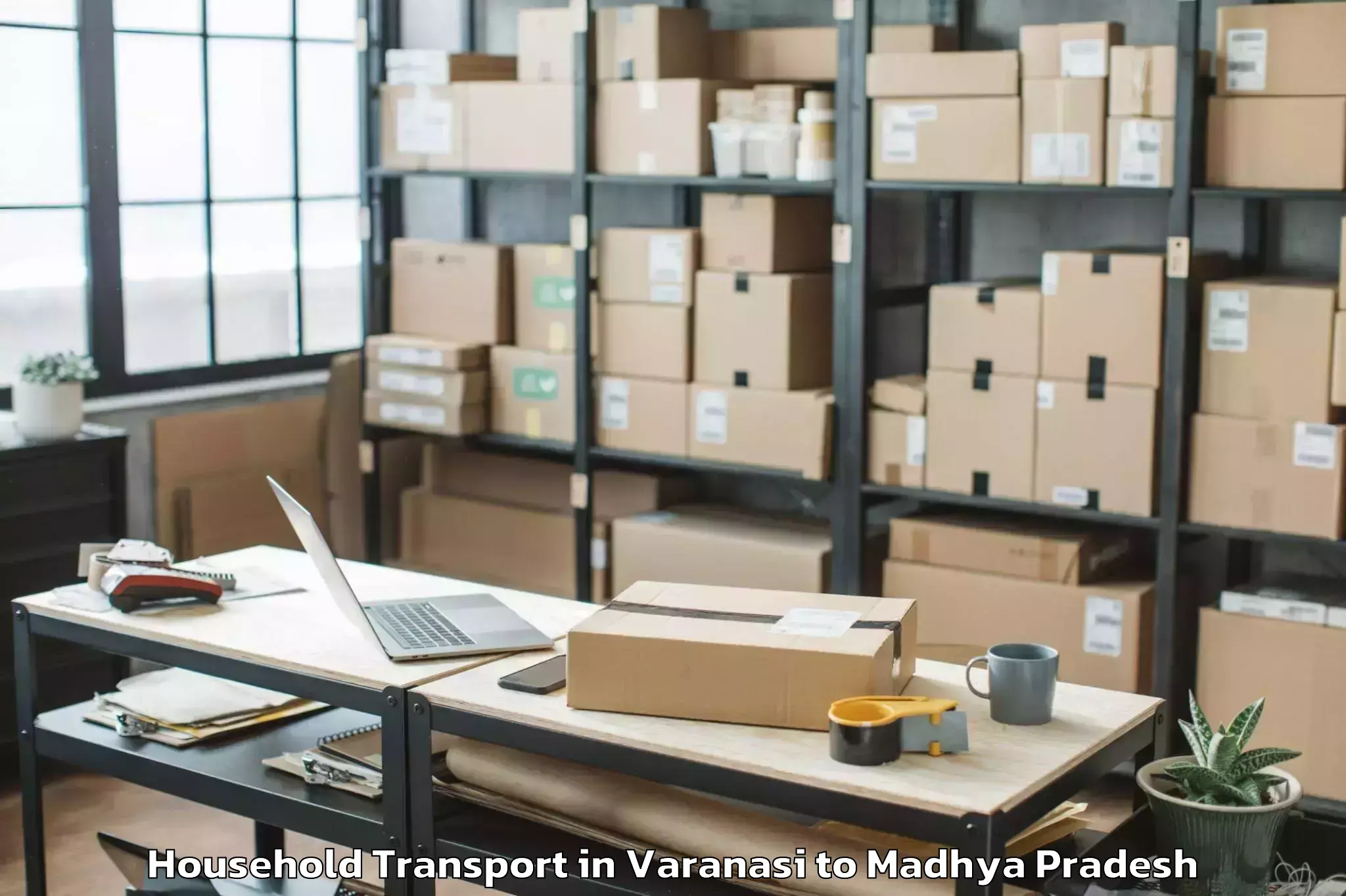 Top Varanasi to Ratlam Household Transport Available